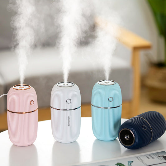 Portable Mini Humidifier USB Rechargeable - Quiet Cool Mist Diffuser for Bedroom, Office & Travel
