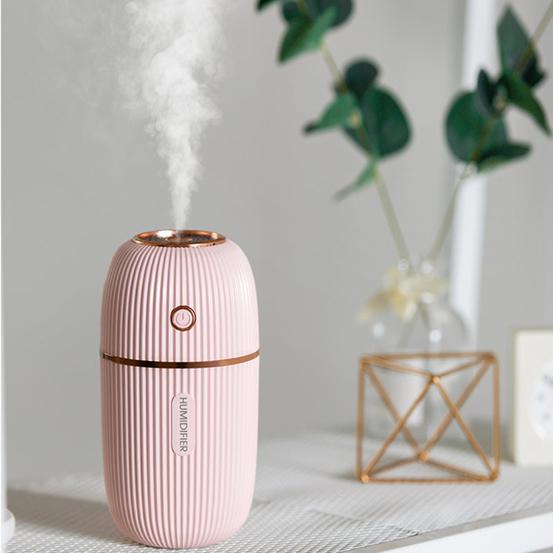 Portable Mini Humidifier USB Rechargeable - Quiet Cool Mist Diffuser for Bedroom, Office & Travel