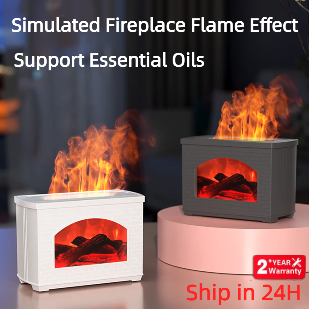 Flame Mist Fireplace Humidifier -  Cozy LED Aroma Diffuser