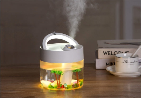 Mini Humidifier - Quiet USB Cool Mist Diffuser for Cozy Rooms & Better Sleep