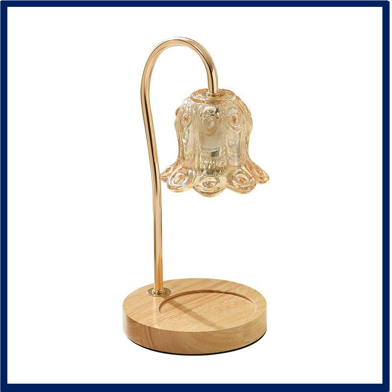 Lily Glass Candle Warmer Lamp - Aesthetic Cozy Glow Light