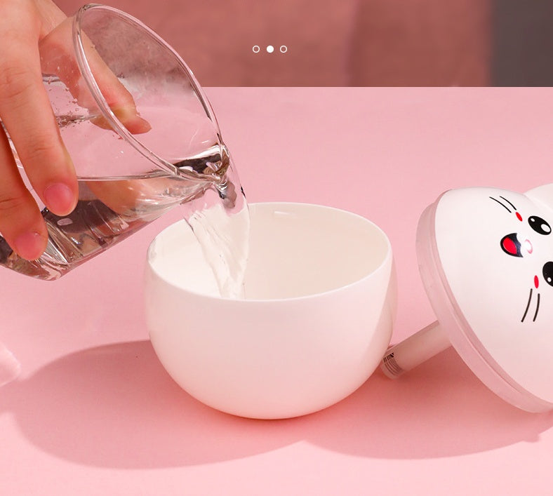 Cute Cat Humidifier - Mini USB Air Humidifier for Bedroom, Desk, & Cozy Aesthetic Room Decor