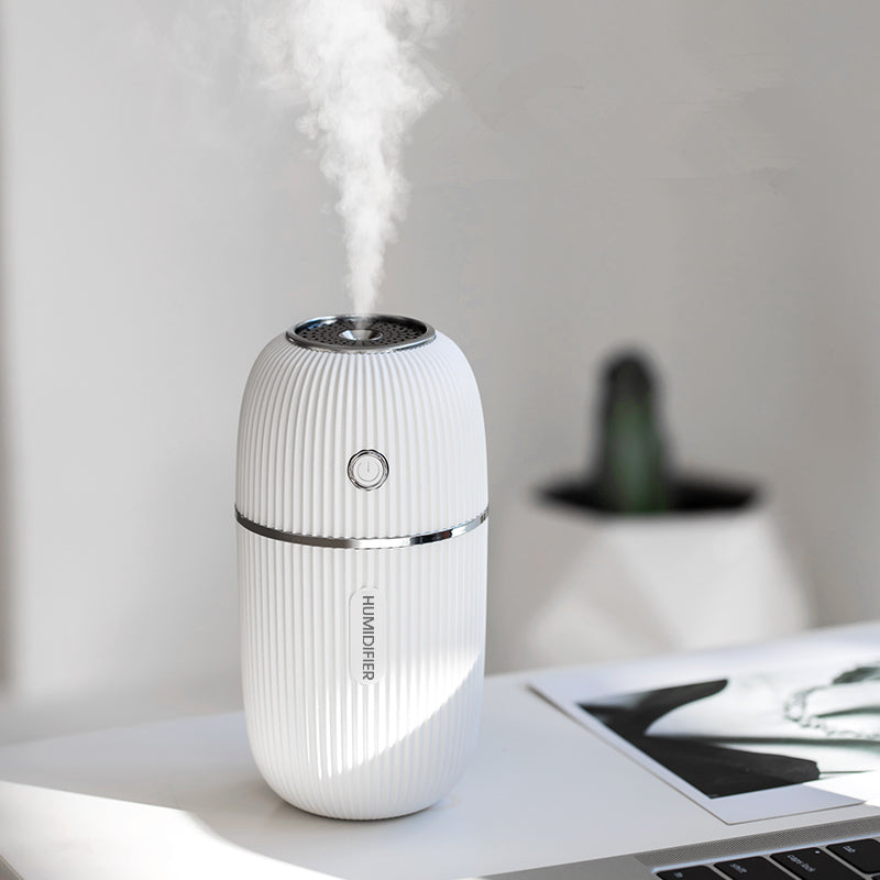 Portable Mini Humidifier USB Rechargeable - Quiet Cool Mist Diffuser for Bedroom, Office & Travel