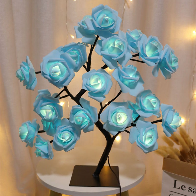 LED Rose Tree Lamp - Aesthetic Bedroom & Romantic Decor Light