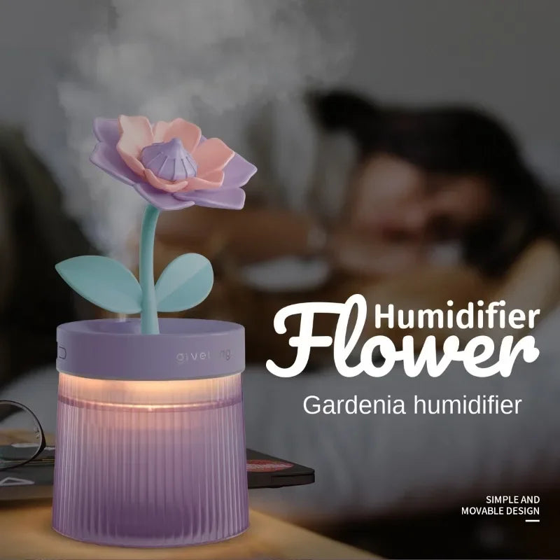 Glow Mist Flower Humidifier - Aesthetic Room & Desk Essential