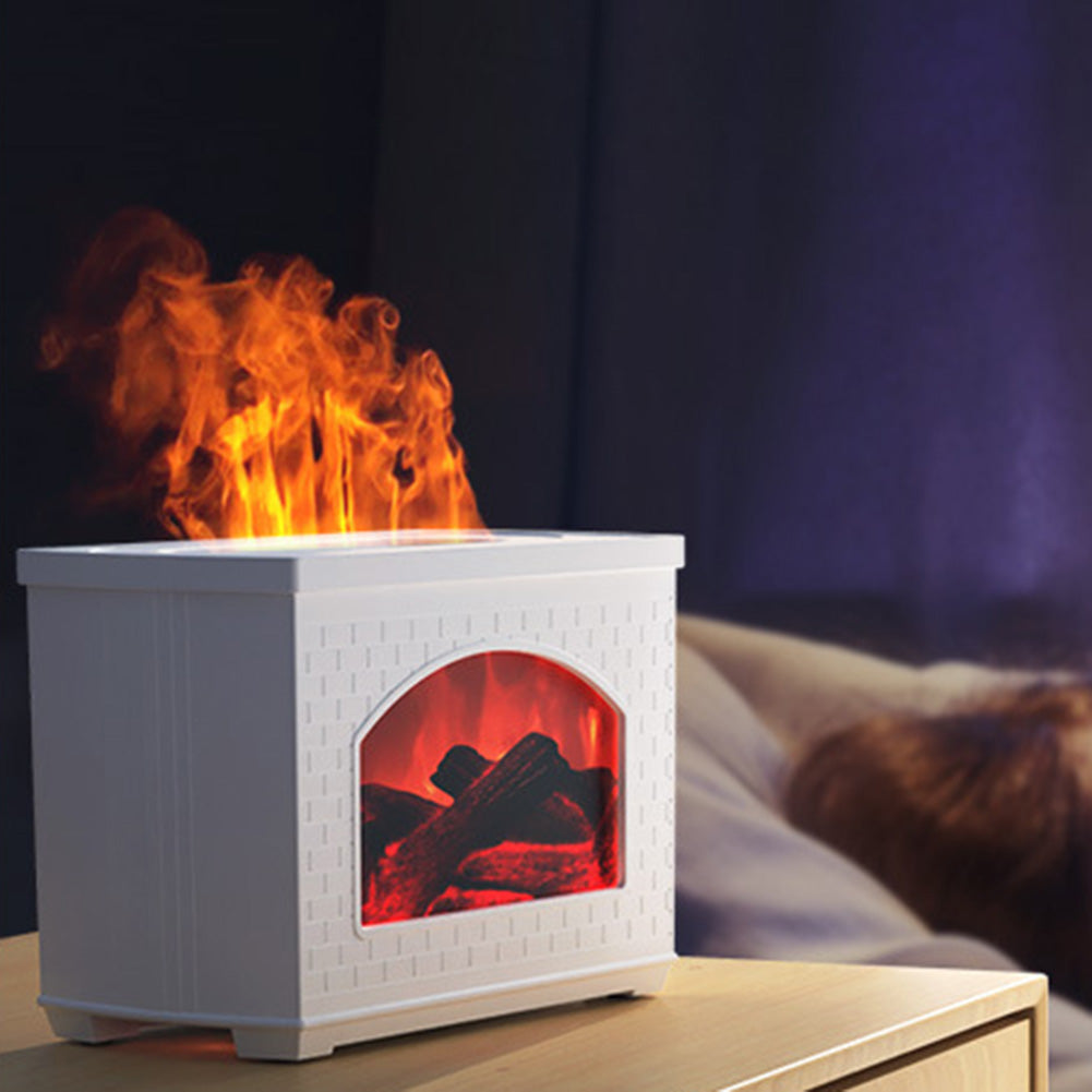 Flame Mist Fireplace Humidifier -  Cozy LED Aroma Diffuser