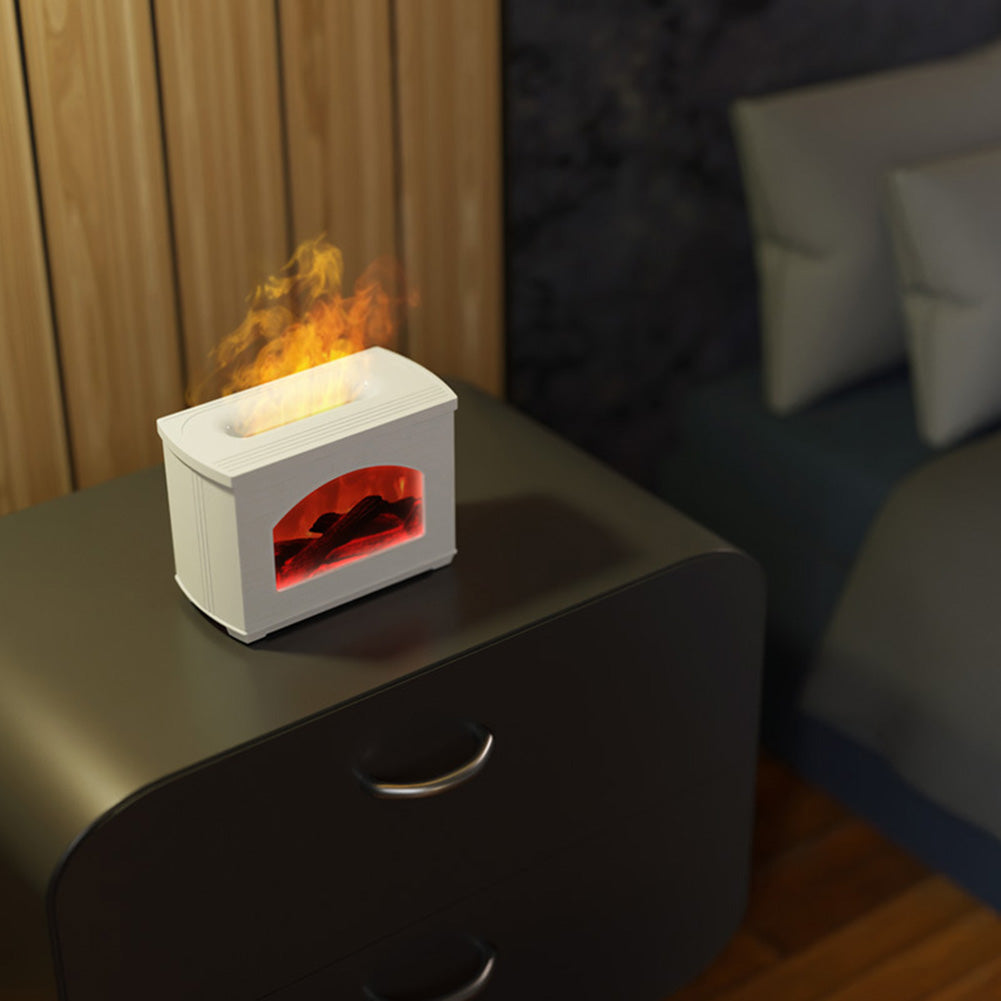 Flame Mist Fireplace Humidifier -  Cozy LED Aroma Diffuser