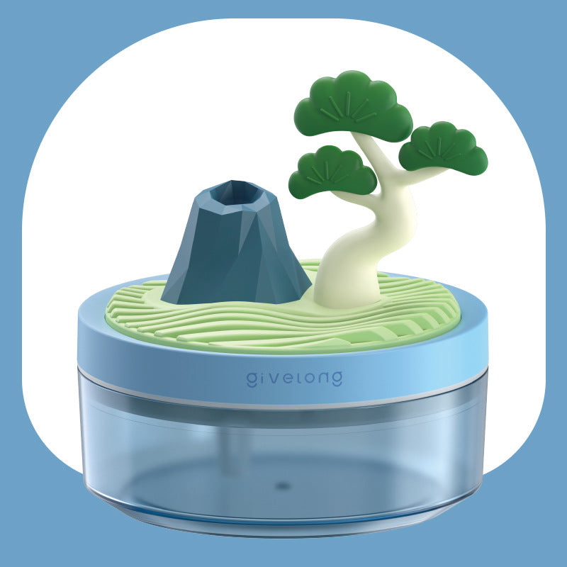 Landscape Humidifier - Cute Desktop Mist with LED Glow