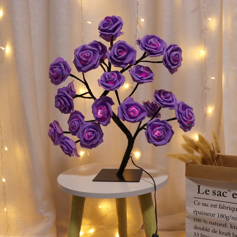 LED Rose Tree Lamp - Aesthetic Bedroom & Romantic Decor Light