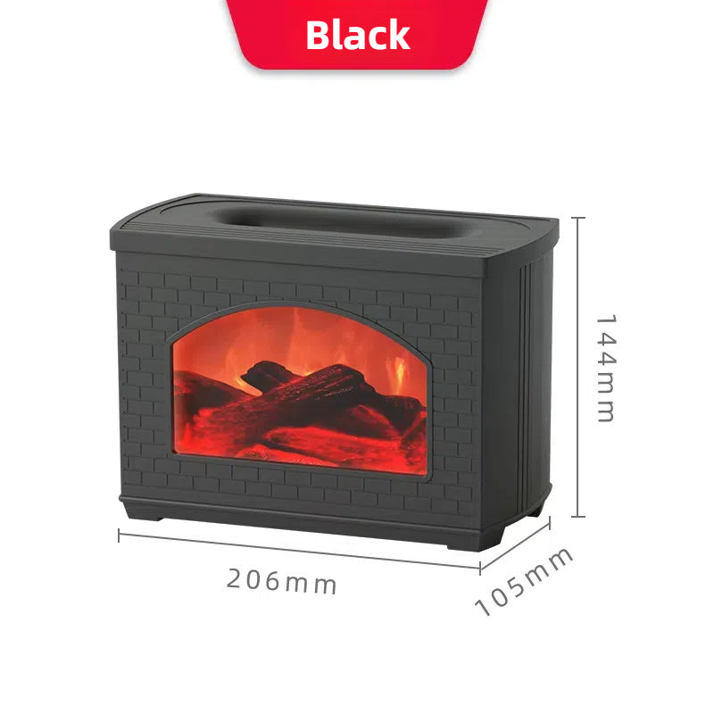 Flame Mist Fireplace Humidifier -  Cozy LED Aroma Diffuser