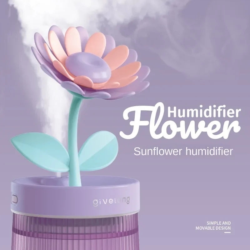 Glow Mist Flower Humidifier - Aesthetic Room & Desk Essential