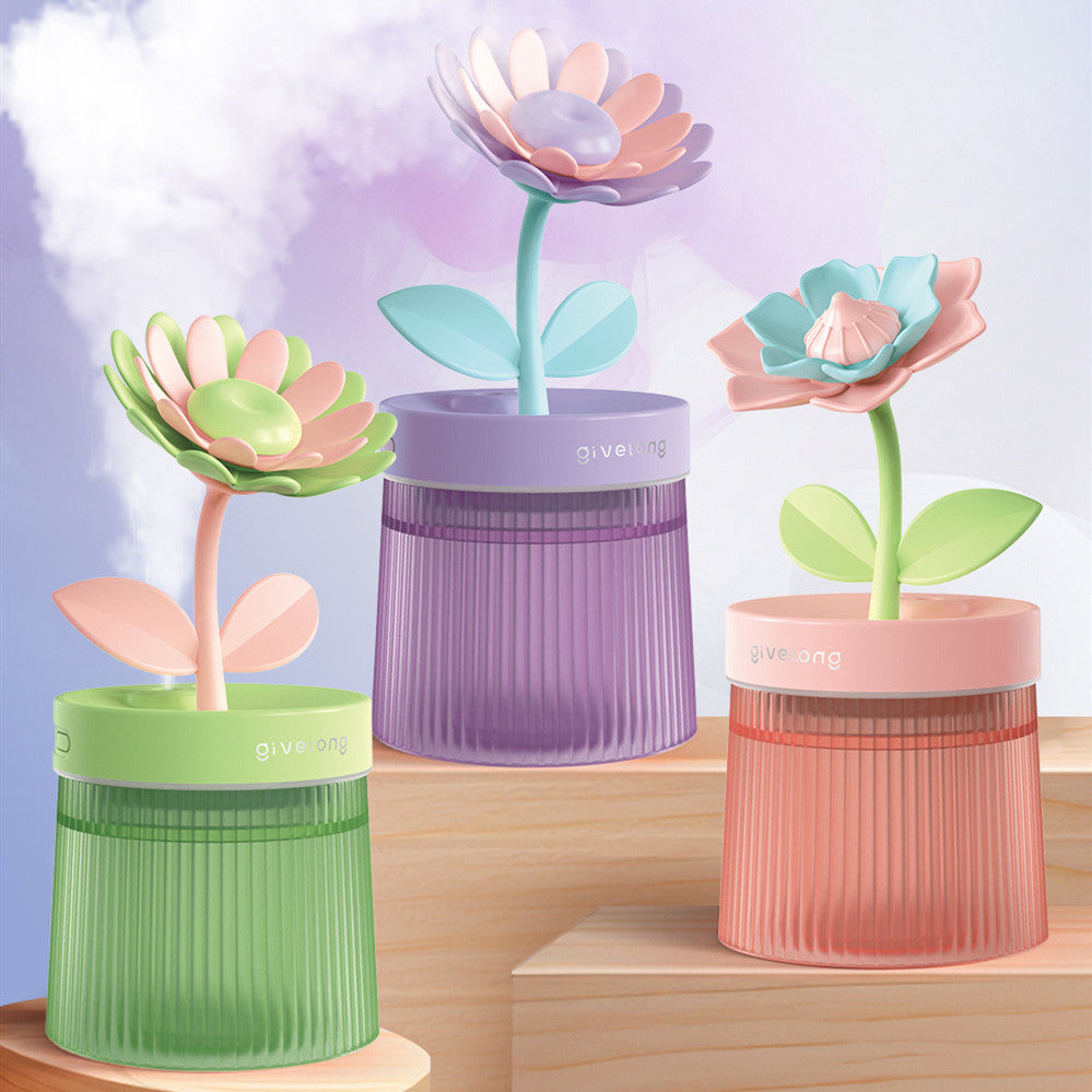 Glow Mist Flower Humidifier - Aesthetic Room & Desk Essential