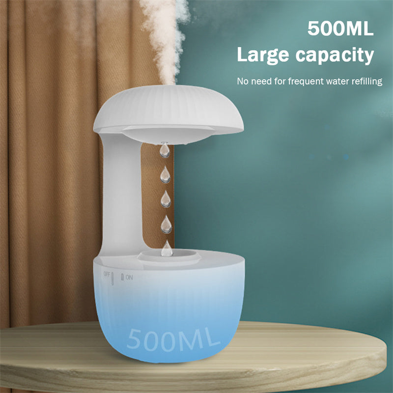 Anti-Gravity Water Drop Humidifier - Relaxing LED Mist Diffuser