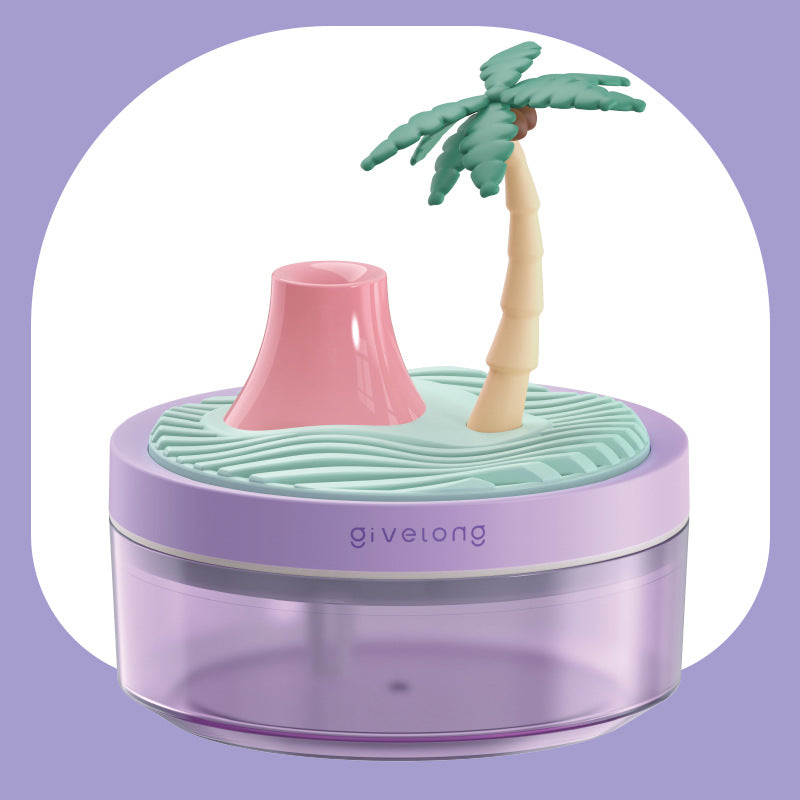 Landscape Humidifier - Cute Desktop Mist with LED Glow